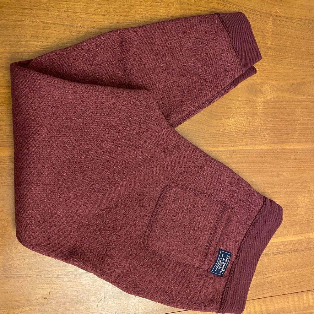Abercrombie and Fitch Maroon Fleece Jogger | Men’s XXL